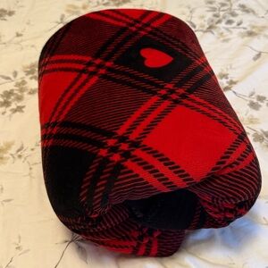 PINK Victoria's Secret Red and Black Plaid Blanket